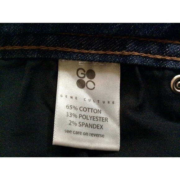 "Gene Culture"BLINGED Denim Mid Rise Boot Cut Dark Wash Women Jeans 31"x31" Sz4 - Picture 7 of 12